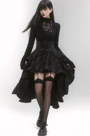 Ghost Girl High-Waisted Train Skirt