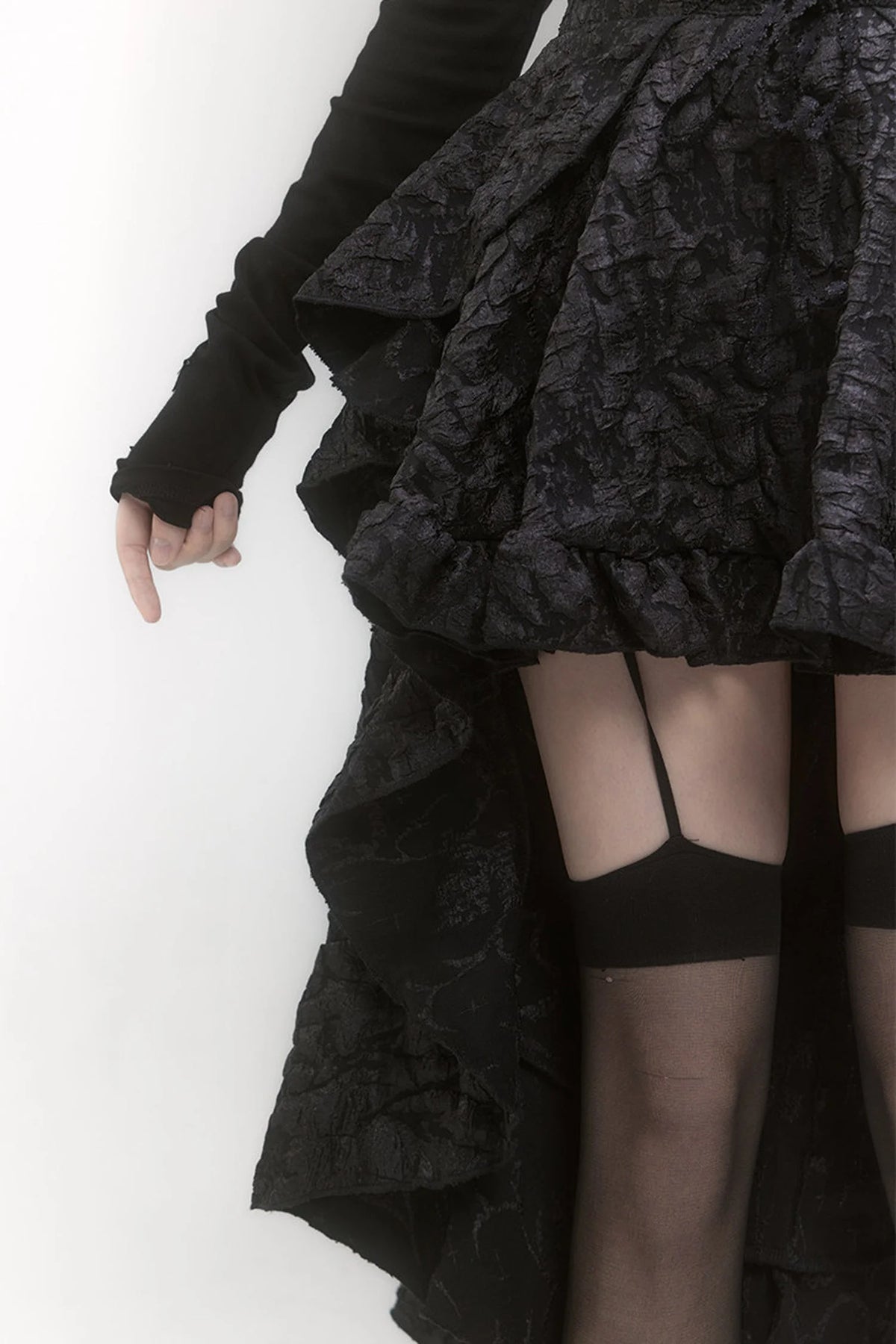 Ghost Girl High-Waisted Train Skirt