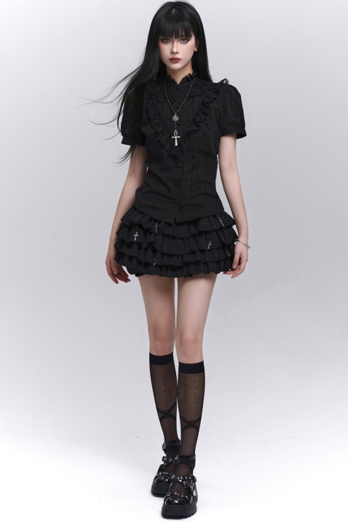 Ghost Lace Black Shirt
