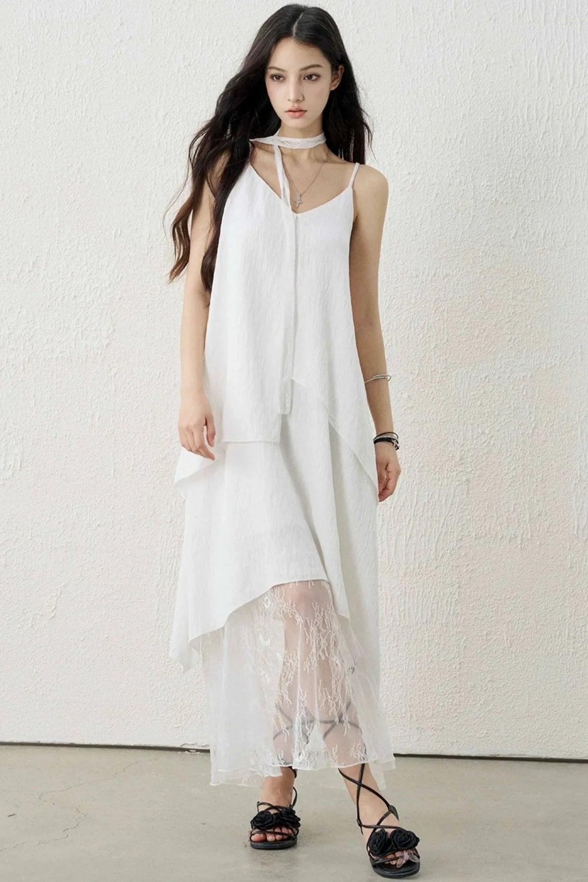 Ghost Lace Long Dress