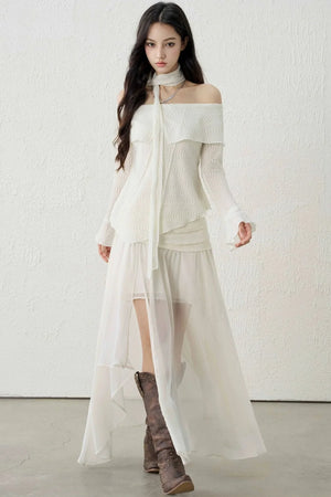 Ghostly French Textured Top