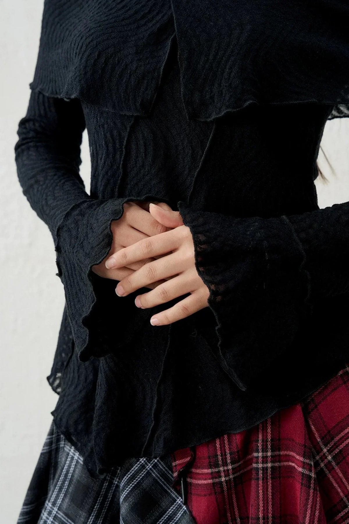 Ghostly French Textured Top