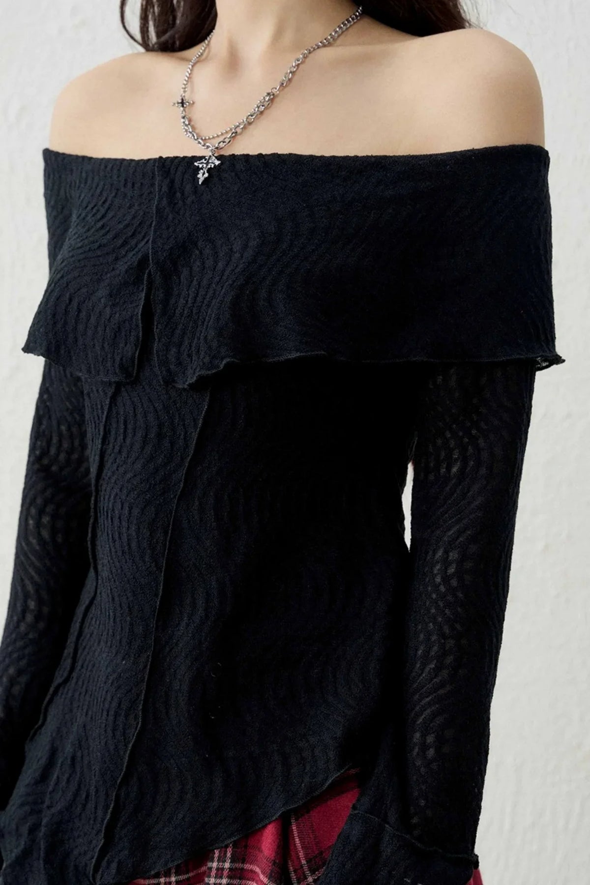 Ghostly French Textured Top