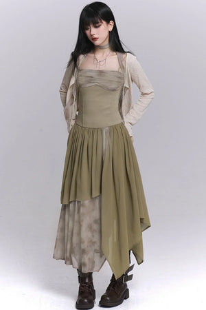 Ghostly Gray Irregular Dress