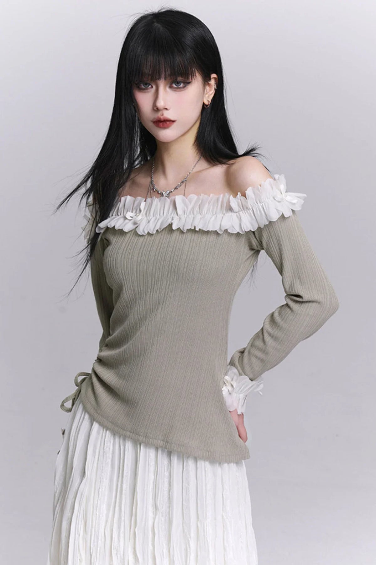 Ghostly One-Shoulder Top