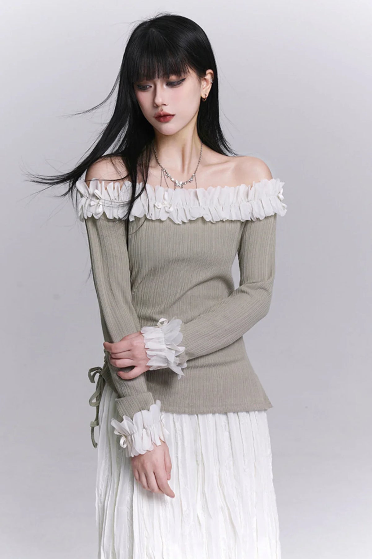 Ghostly One-Shoulder Top