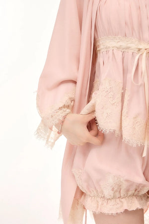 Gilded Dream Lace Pajama Set-Up