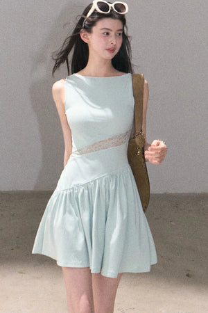 Gilded Lace Waist-Cinching Dress