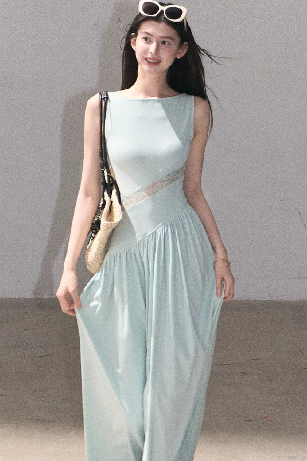 Gilded Lace Waist-Cinching Dress