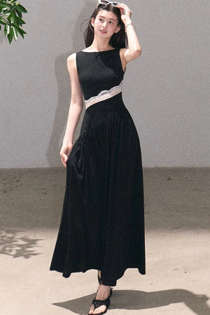 Gilded Lace Waist-Cinching Dress
