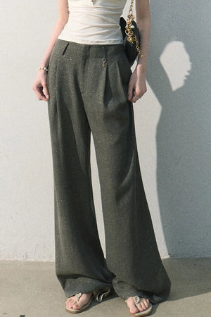 Gilded Linen Draped Pants