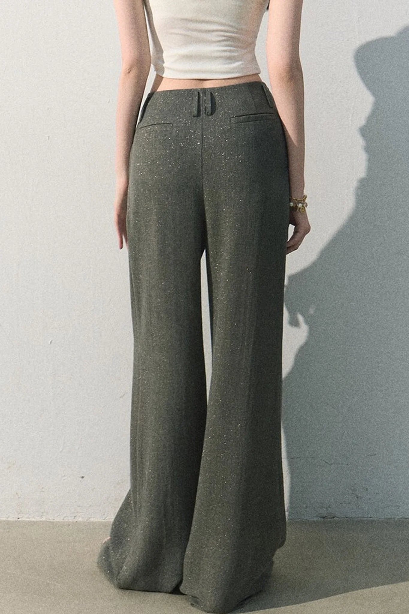 Gilded Linen Draped Pants