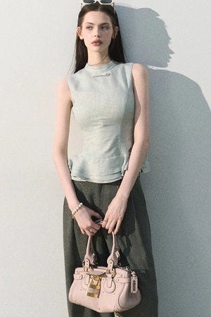 Gilded Linen Draped Pants