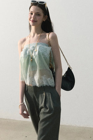 Gilded Linen Draped Pants