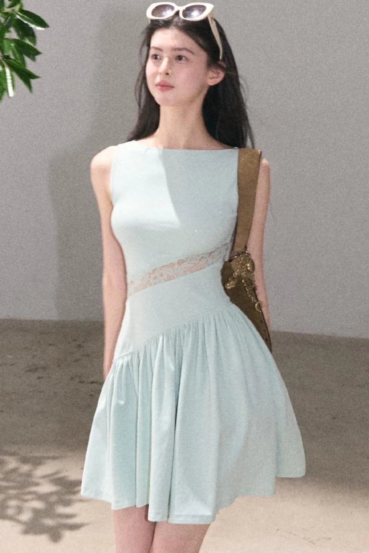 Gilded Shimmer Lace Dress