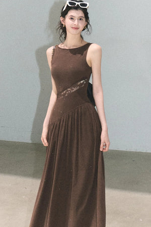 Gilded Shimmer Lace Dress