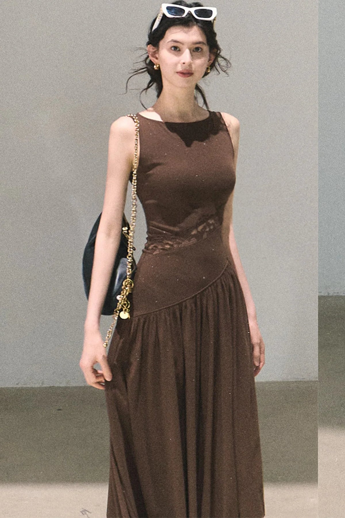 Gilded Shimmer Lace Dress