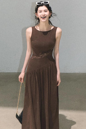 Gilded Shimmer Lace Dress