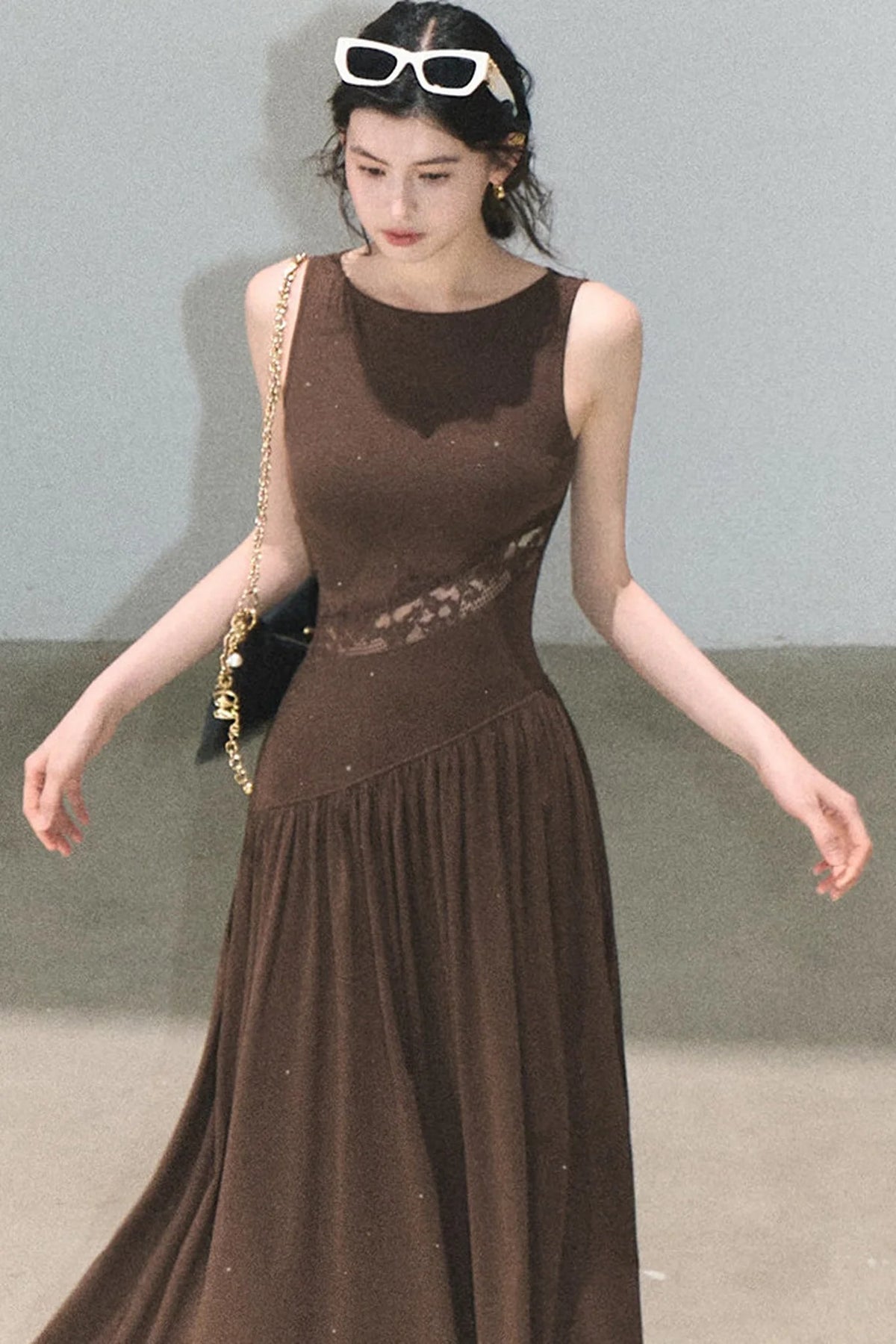 Gilded Shimmer Lace Dress