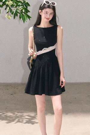 Gilded Shimmer Lace Dress