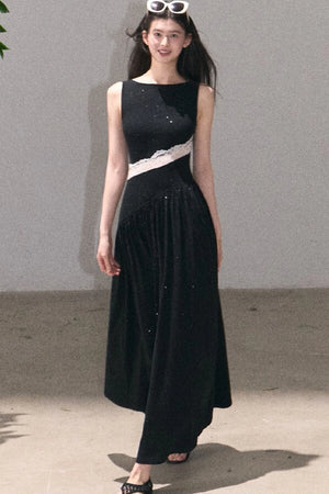 Gilded Shimmer Lace Dress