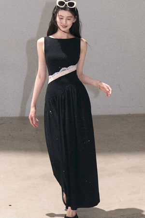 Gilded Shimmer Lace Dress