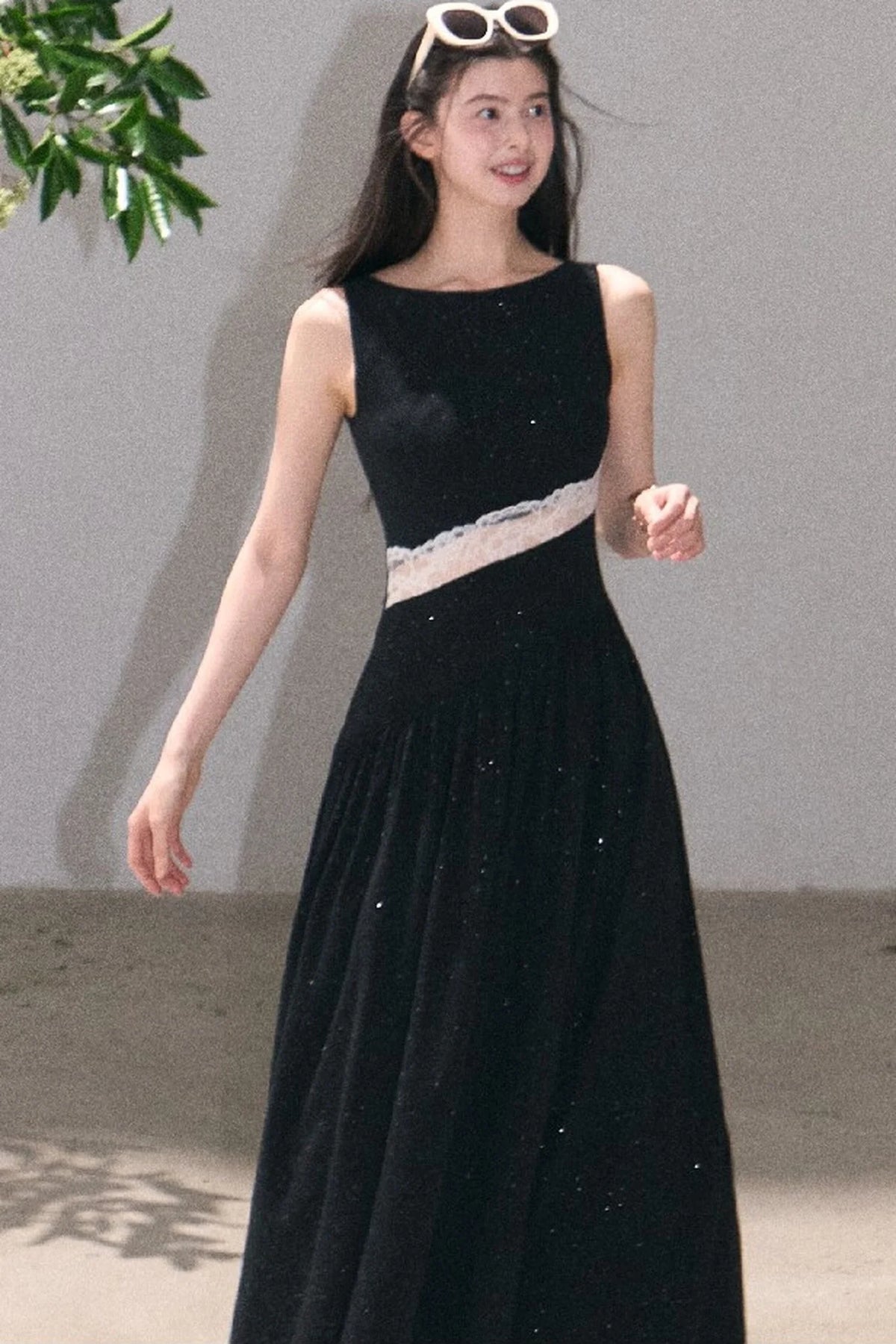 Gilded Shimmer Lace Dress