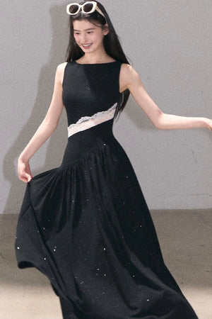 Gilded Shimmer Lace Dress