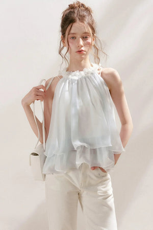 Girlcore Floral Halter Top