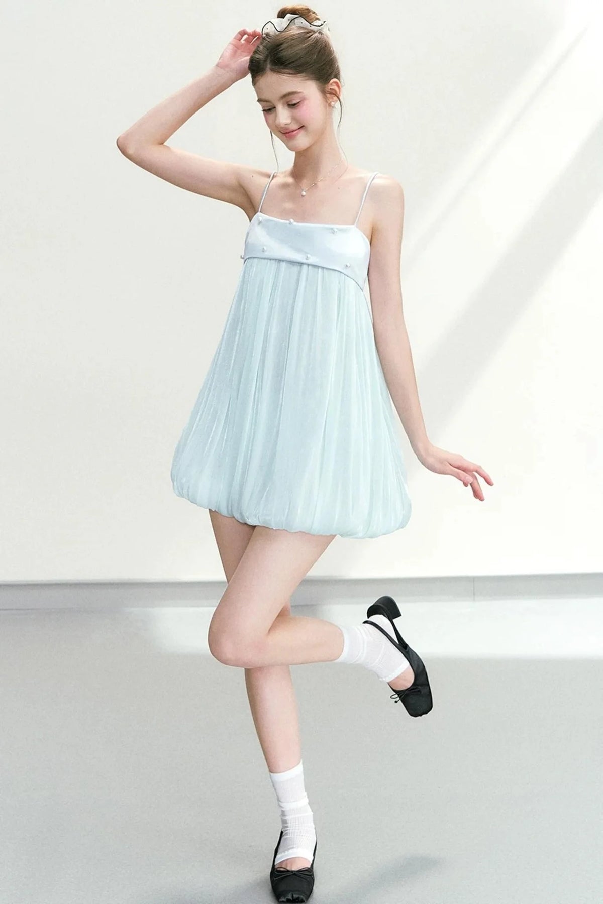 Girly Blue Floral Dress
