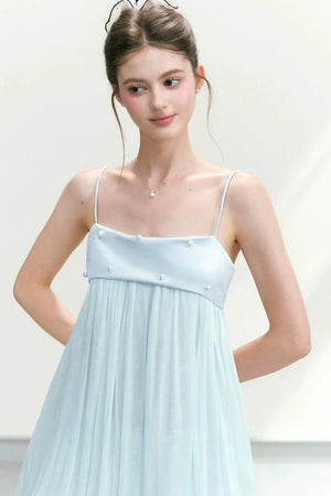 Girly Blue Floral Dress