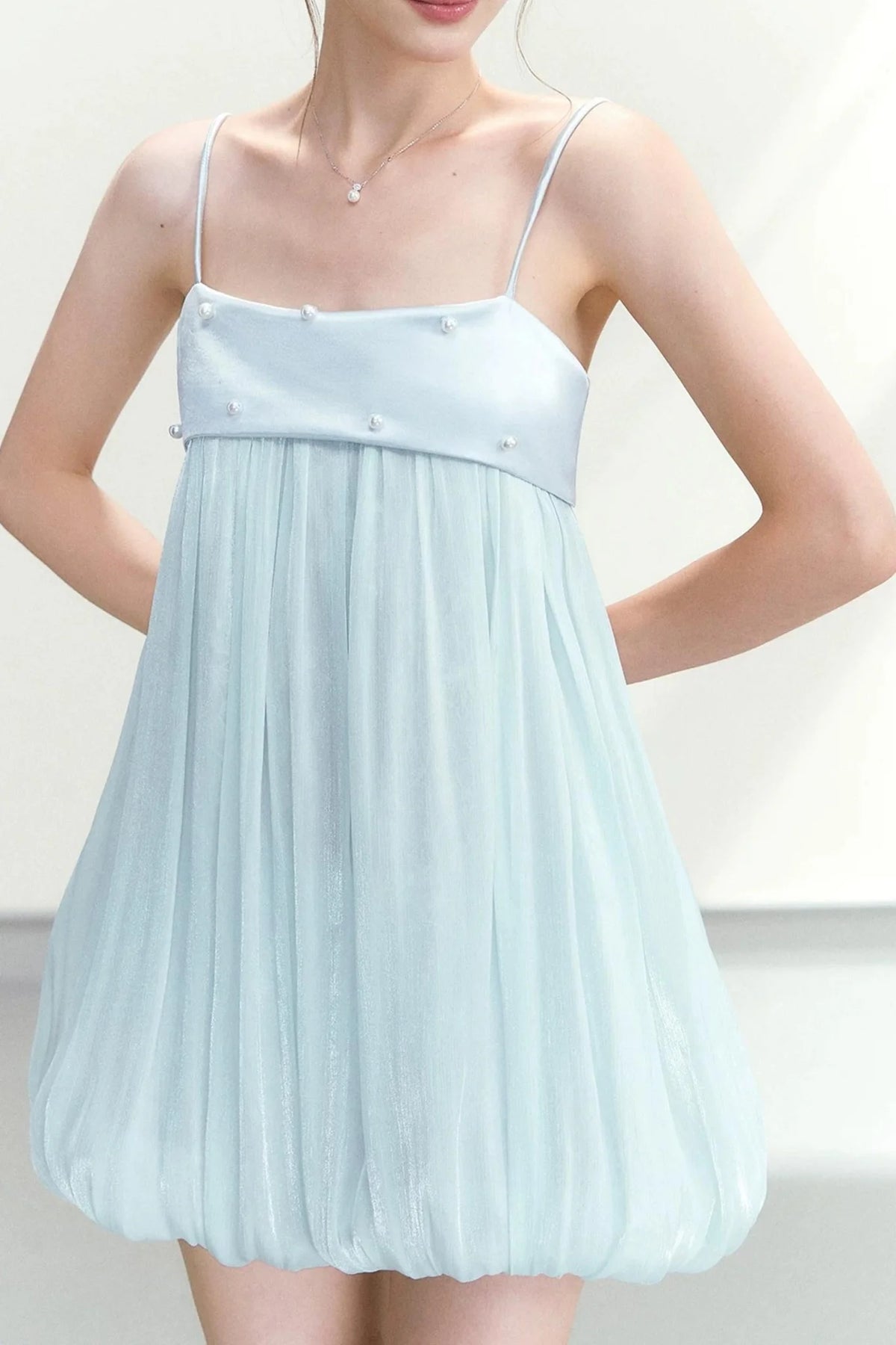Girly Blue Floral Dress