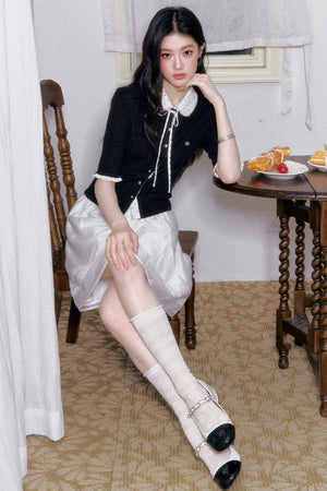 Girly Lace Mid-Calf Socks