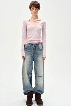 Glass Neck Knitted Base Top