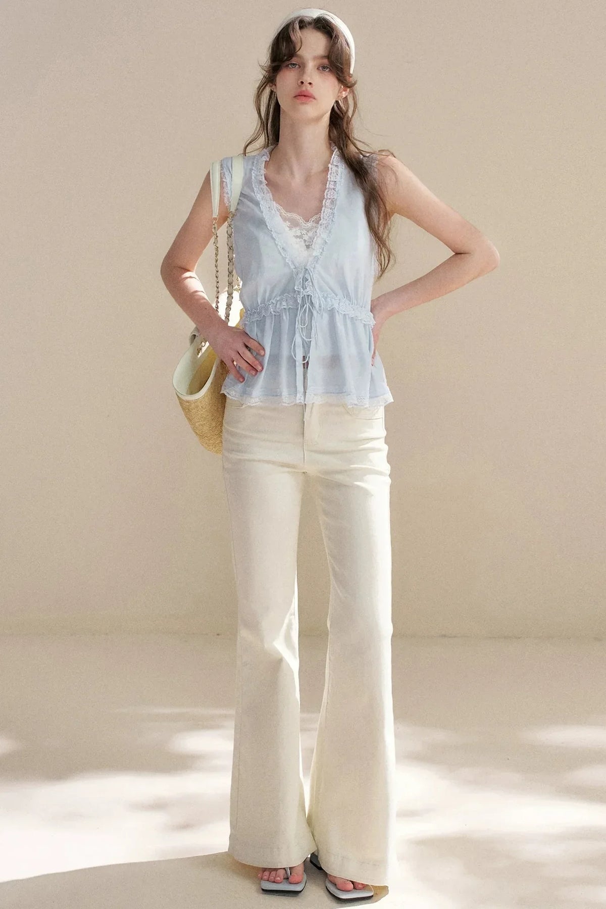 Glitter Galaxy Flared Jeans