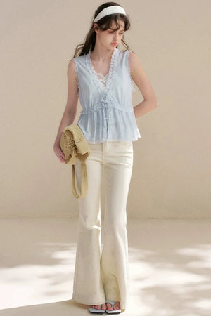 Glitter Galaxy Flared Jeans