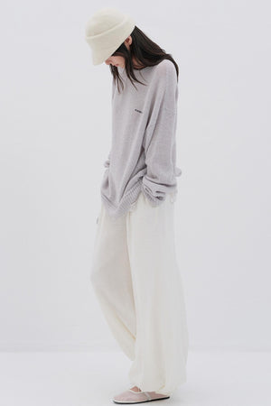 Glitter Wool Blend Knit Top