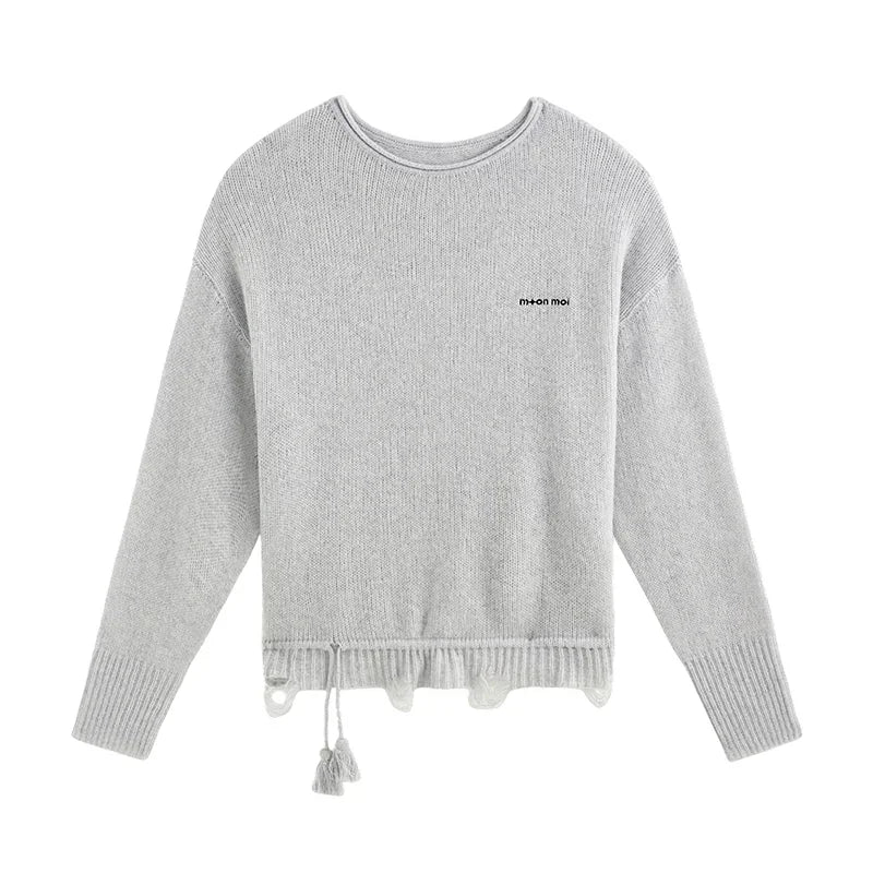 Glitter Wool Blend Knit Top