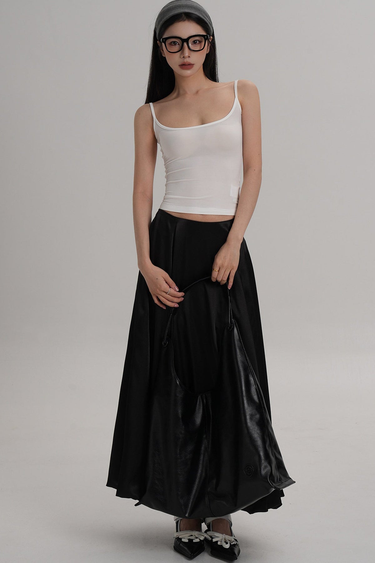 Glossy Umbrella Skirt