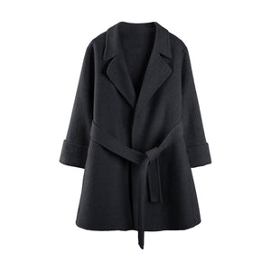 Glutinous White Wool Coat