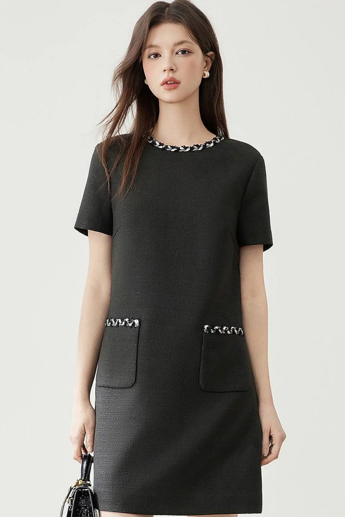 Gold Breeze Short-Sleeve Dress