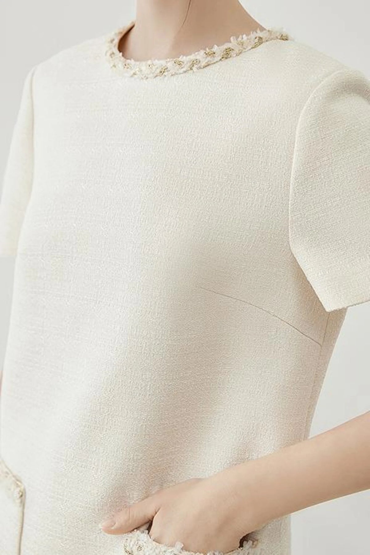 Gold Breeze Short-Sleeve Dress