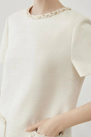 Gold Breeze Short-Sleeve Dress