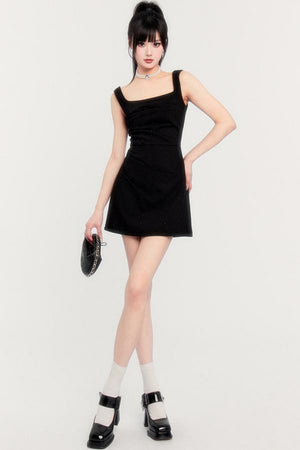 Gold Retro Halter Dress