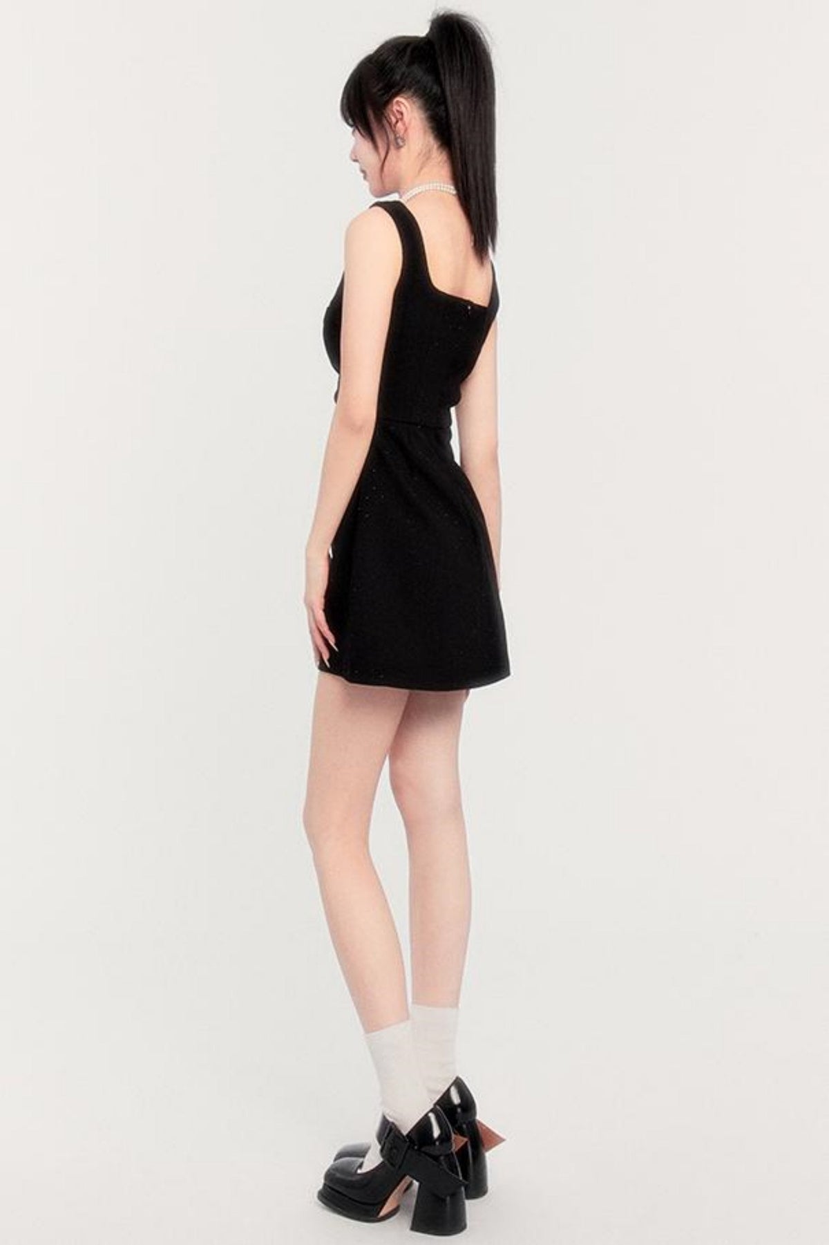 Gold Retro Halter Dress