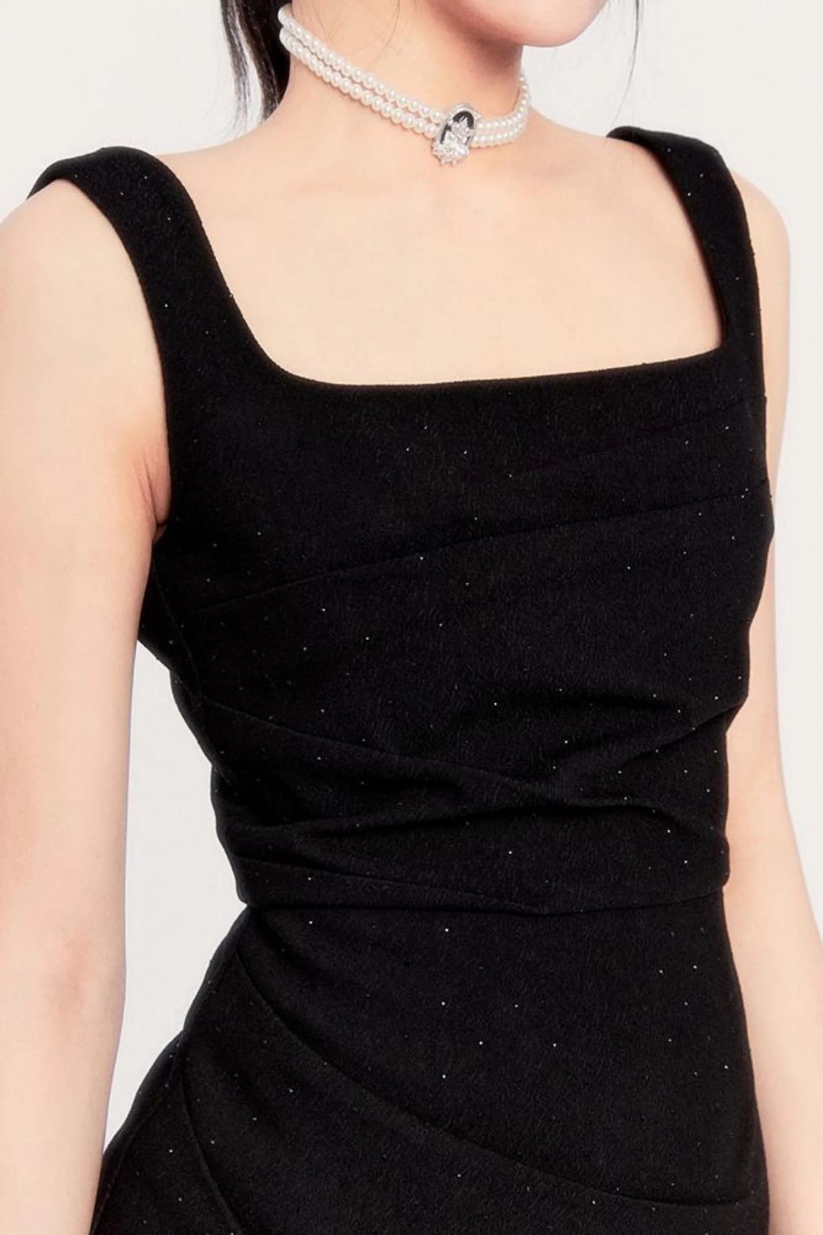 Gold Retro Halter Dress