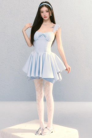 Golden Bow A-Line Dress