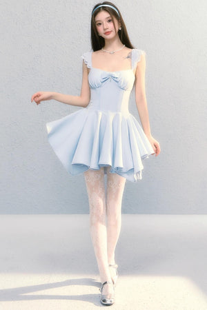 Golden Bow A-Line Dress