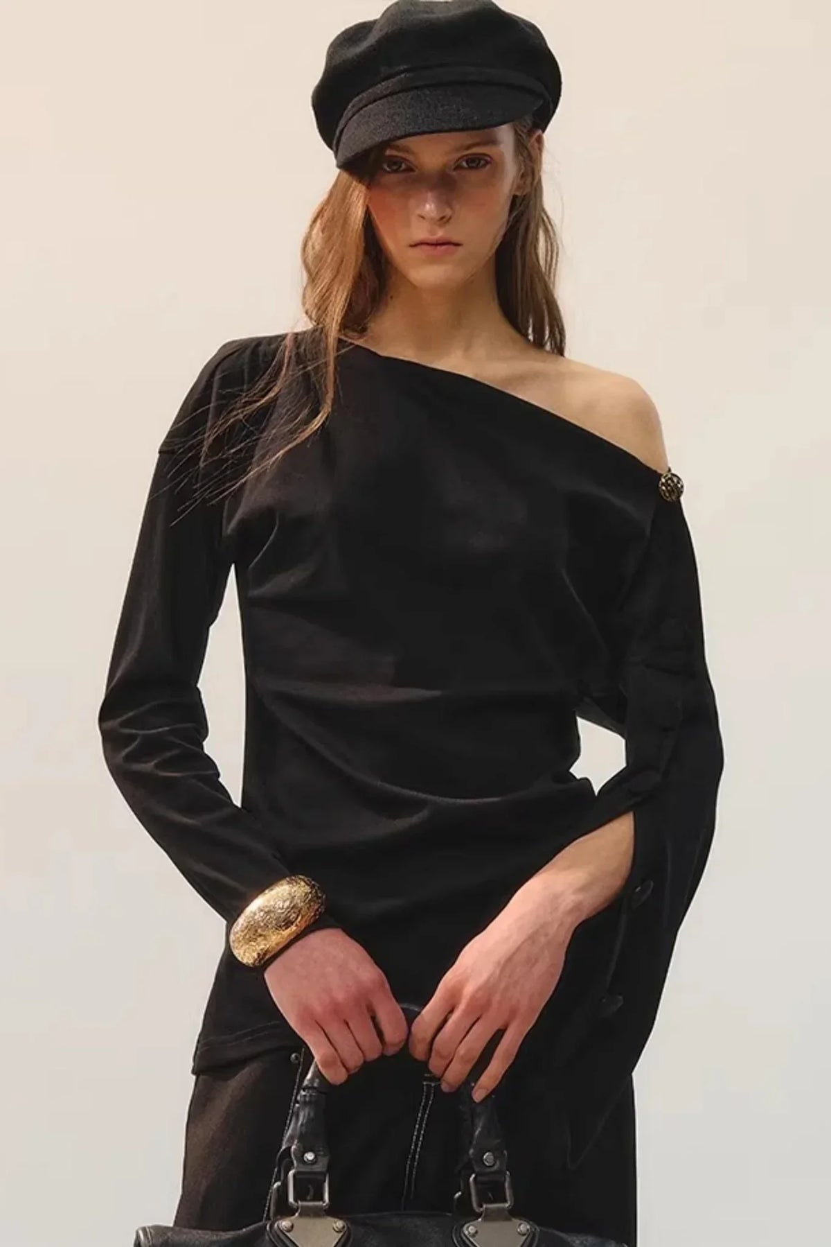 Golden Button Closure Top