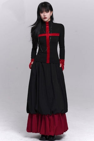 Gothic Cross Collar Top